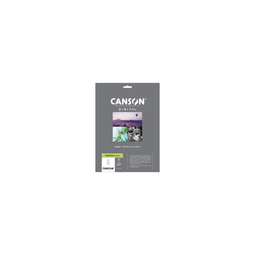 Papel A4 200g Foto Canson Everyday Glossy 15 Folhas