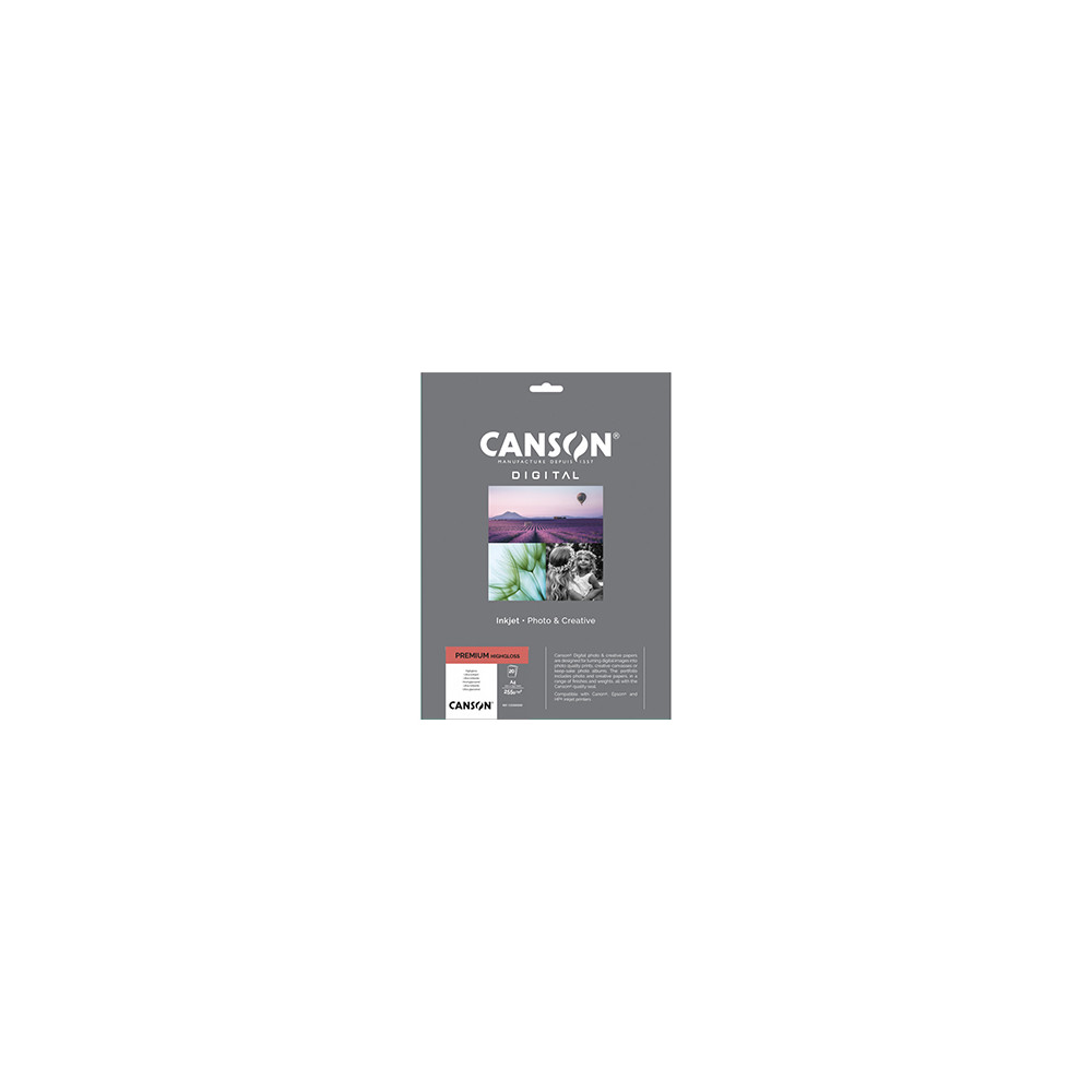 Papel A4 255g Foto Canson Premium Highgloss 20 Folhas
