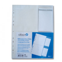 Bolsa para 4 CDs/DVDs em PP c/Furação 10un AC1304