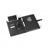 Caderno Multifunções 100% rPET com Carregador Wireless