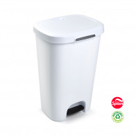 Contentor 50L Plástico Branco com Pedal