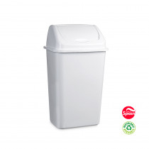 Contentor 30L Plástico Tampa Basculante Branco