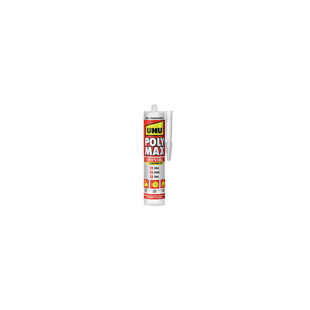 Cola e Veda Poly Max Cristal Express Transparente UHU 300g
