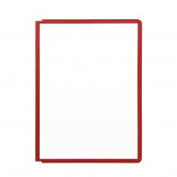 Bolsa p/Suporte Mural Durable 5606 A4 c/Moldura Vermelho 5un