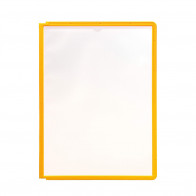 Bolsa p/Suporte Mural Durable 5606 A4 c/Moldura Amarelo 5un