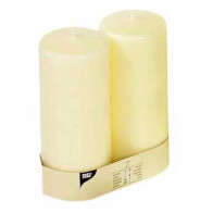 Velas Decorativas  Ø 80mm Altura 22cm Marfim-2un