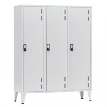 Cacifos Metálicos P/Indústria 3 Cacifos 1350x500x1900mm Cinz