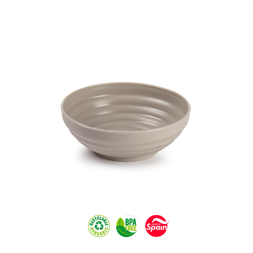 Tigela 450ml Plástico Reutilizável Classic Bege 1un