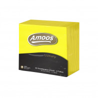 Guardanapos 40x40 2Fls Amarelo Amoos Luxury 50un